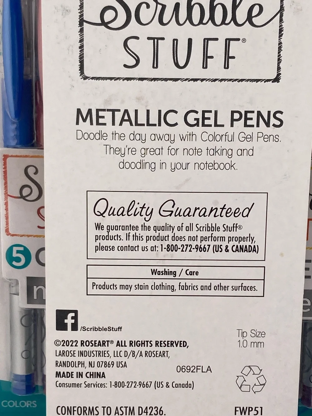 Metallic Gel Pens 5 Packs ~ 5 Pens per Pack